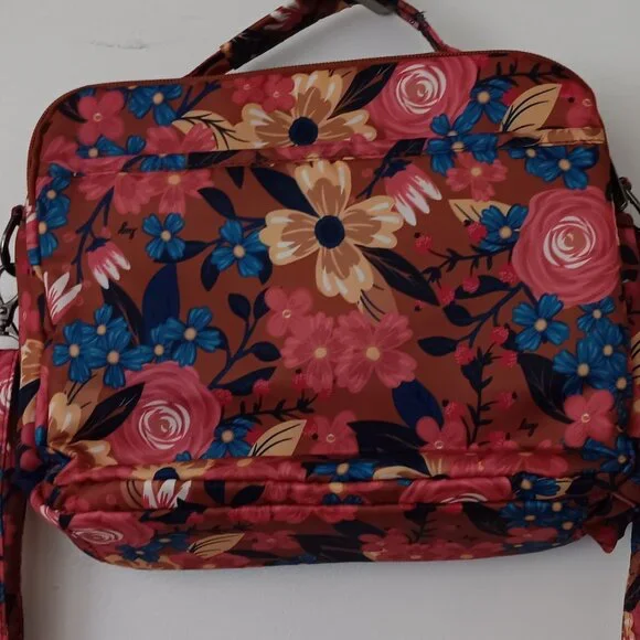 Lug Navigator Tan Floral Crossbody Bag Used - Picture 2 of 8